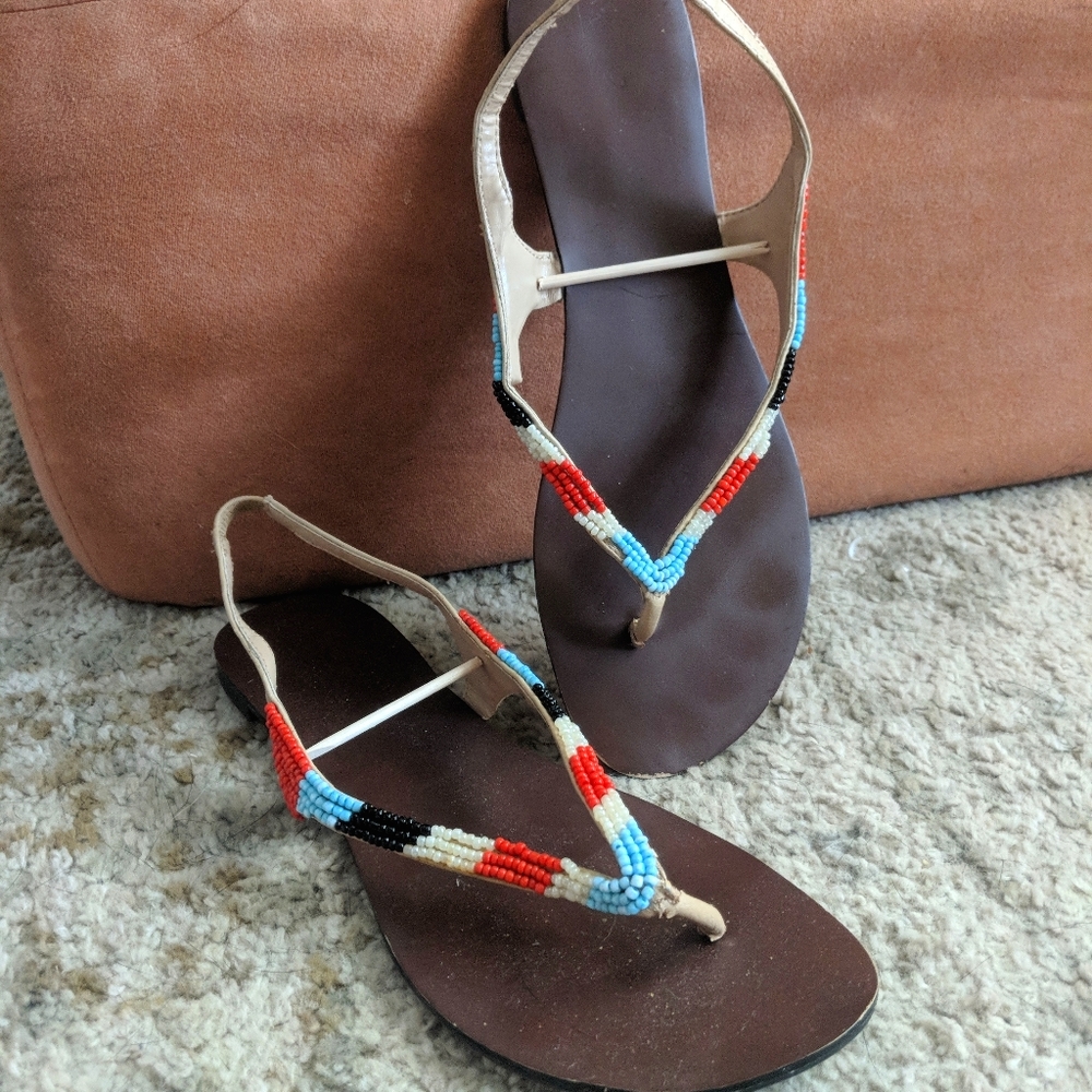 Beaded sandals